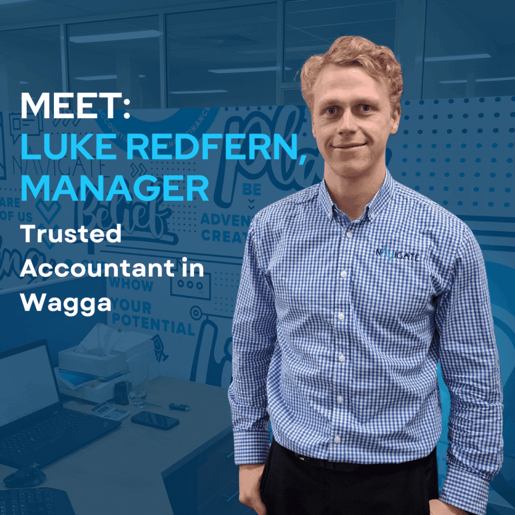 Luke Redfern Navigate Advisors, Wagga-based Chartered Accountant and advisor
